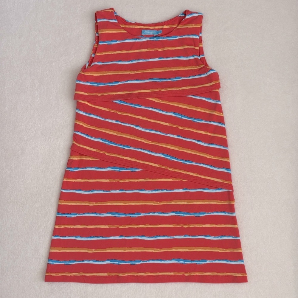 J. McLaughlin | Nicola Sleeveless Tiered Pull Over Stripe Catalina Cloth Dress 4